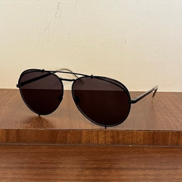 Diff Eyewear Khloe KOKO MB-GR22 Black Wire Aviators Sunglasses - Picture 1 of 9